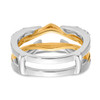 14k Two Tone Gold Round Diamond Engagement Enhancer Pointed Wrap Ring 1/4 Ct.