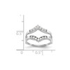 14k White Gold Prong Set Diamond Engagement Enhancer Ring Pointed Wrap 1/3 Ct.