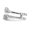 14k White Gold Diamond Engagement Enhancer Ring Pointed Prong Set Wrap 1/3 Ct.