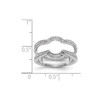 14k White Gold Round Diamond Engagement Enhancer Ring 'U' Basket Wrap 1/5 Ct.