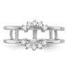 14k White Gold Round Diamond Engagement Enhancer Ring Martini Set Wrap 1/5 Ct.