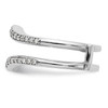 14k White Gold Diamond Engagement Enhancer Ring Tapered Pointed Wrap 1/2 Ct.