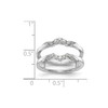 14k White Gold Round Diamond Engagement Enhancer Ring Swirling Wrap 1/5 Ct.