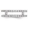 14k White Gold Round Diamond Engagement Enhancer Ring Classic Wrap 1/2 Ct.