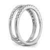 14k White Gold Round Diamond Engagement Enhancer Ring Classic Wrap 1/2 Ct.