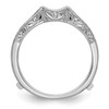 14k White Gold Blue Diamond Engagement Enhancer Ring Twisted Wrap 1/4 Ct.