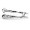 14k White Gold Blue Diamond Engagement Enhancer Ring Swirl Wrap Around 1/5 Ct.