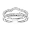 14k White Gold Blue Diamond Engagement Enhancer Ring Swirl Wrap Around 1/5 Ct.
