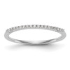 14k White Gold Diamond Wedding Band 1.25mm Classic Anniversary Ring 0.09 Ct