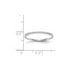 14k White Gold Diamond Wedding Band 1.25mm Classic Anniversary Ring 0.09 Ct