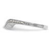 14k White Gold Diamond Wedding Band Filigree 2mm Engagement Ring Jacket 1/8 Ct.