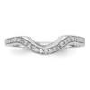 14k White Gold Diamond Wedding Band Filigree 2mm Engagement Ring Jacket 1/8 Ct.