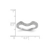 14k White Gold Diamond Wedding Band Filigree 2mm Engagement Ring Jacket 1/8 Ct.