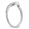 14k White Gold Diamond Wedding Band Square Contour 2mm Anniversary Ring 1/4 Ct.