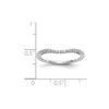 14k White Gold Diamond Wedding Band Filigree Contour Anniversary Ring 0.08 Ct.