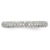 14k White Gold Diamond Wedding Band 2 Row Slim 2.75mm Anniversary Ring 1/4 Ct.