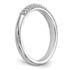 14k White Gold Diamond Wedding Band 2 Row Slim 2.75mm Anniversary Ring 1/4 Ct.