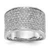 14k White Gold Round Diamond Wedding Band Concave 12mm Anniversary Ring 1 Ct.