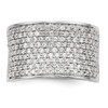 14k White Gold Round Diamond Wedding Band Concave 12mm Anniversary Ring 1 Ct.