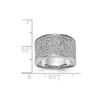 14k White Gold Round Diamond Wedding Band Concave 12mm Anniversary Ring 1 Ct.