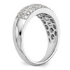 14k White Gold Round Diamond Wedding Band Domed 7.5mm Anniversary Ring 1 Ct.