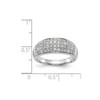 14k White Gold Round Diamond Wedding Band Domed 7.5mm Anniversary Ring 1 Ct.