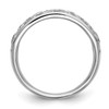 14k White Gold Diamond Wedding Band Milgrain Leaves Anniversary Ring 1/20 Ct.
