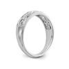 14k White Gold Diamond Wedding Band Milgrain Leaves Anniversary Ring 1/20 Ct.