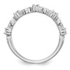 14k White Gold Round Diamond Wedding Band Oval Teardrop Anniversary Ring 1/4 Ct.