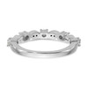 14k White Gold Round Diamond Wedding Band Oval Teardrop Anniversary Ring 1/4 Ct.