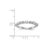 14k White Gold Round Diamond Wedding Band Oval Teardrop Anniversary Ring 1/4 Ct.
