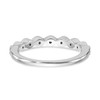 14k White Gold Diamond Wedding Band Milgrain Infinity Anniversary Ring 1/10 Ct.