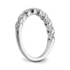 14k White Gold Diamond Wedding Band Milgrain Infinity Anniversary Ring 1/10 Ct.