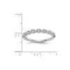 14k White Gold Diamond Wedding Band Milgrain Infinity Anniversary Ring 1/10 Ct.
