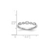 14k White Gold Channel Set Wedding Band Milgrain Teardrop Stackable Ring 1/8 Ct.