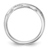 14k White Gold Diamond Wedding Band Braided infinity Anniversary Ring 1/4 Ct.