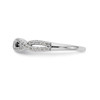 14k White Gold Diamond Wedding Band Braided infinity Anniversary Ring 1/4 Ct.
