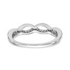 14k White Gold Diamond Wedding Band Braided infinity Anniversary Ring 1/4 Ct.