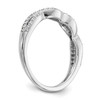14k White Gold Diamond Wedding Band Braided infinity Anniversary Ring 1/4 Ct.