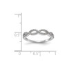 14k White Gold Diamond Wedding Band Braided infinity Anniversary Ring 1/4 Ct.