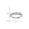 14k White Gold Diamond Wedding Band Braided Infinity Anniversary Ring 1/10 Ct.