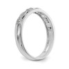 14k White Gold Round Diamond Wedding Band Milgrain Edge Stackable Ring 1/10 Ct.