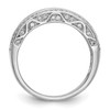 14k White Gold Baguette Diamond Wedding Band Domed Anniversary Ring 3/4 Ct.