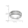 14k White Gold Baguette Diamond Wedding Band Domed Anniversary Ring 3/4 Ct.