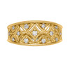 14k Yellow Gold Diamond Wedding Band Milgrain Geometric Anniversary Ring 1/4 Ct.