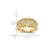 14k Yellow Gold Diamond Wedding Band Milgrain Geometric Anniversary Ring 1/4 Ct.