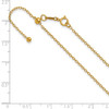 1/20 14k Yellow Gold Filled Lightweight 1.70mm Adjustable Cable Link Chain | 22"