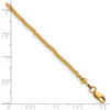1/20 14k Yellow Gold Filled Hollow 2mm Ball / Beaded Chain | 16" + 2" Extension