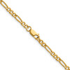1/20 14k Gold Filled Lobster Clasp Solid Plain 3.75mm Figaro Chain | 16" to 20"