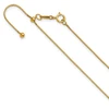 1/20 14k Yellow Gold Filled Lightweight 0.80mm Adjustable Box Link Chain | 22"
